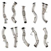 Tuyaux d'échappement en acier inoxydable personnalisés LK avec catalyseur, collecteur avant haute performance de 3 pouces pour BMW X5 X6 2.0T 3.0T 2009-2013 2014