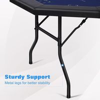 Vente en gros de table de poker de casino texas table de jeu octogonale pliable 8 joueurs