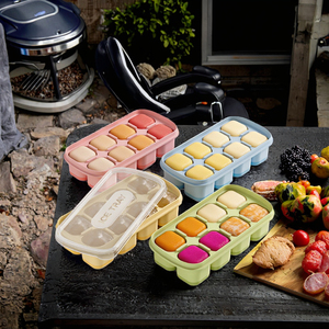Bac à glaçons réutilisable de qualité alimentaire à 8 cavités, souple, anti-fuite, avec couvercle, pour la fabrication de glaces aux fruits DIY et comme outil pour machine à glaces - Product Image 6