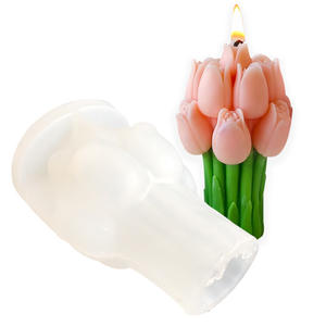 Stampo <span class=keywords><strong>per</strong></span> <span class=keywords><strong>Candele</strong></span> a Forma di Tulipani <span class=keywords><strong>per</strong></span> la Realizzazione di <span class=keywords><strong>Candele</strong></span>, Stampo 3D <span class=keywords><strong>in</strong></span> <span class=keywords><strong>Silicone</strong></span> <span class=keywords><strong>per</strong></span> Resina, Gesso, Argilla Polimerica, Decorazione <span class=keywords><strong>per</strong></span> la Casa, Stampo <span class=keywords><strong>in</strong></span> <span class=keywords><strong>Silicone</strong></span> Bouquet di Tulipani - Product Image 4