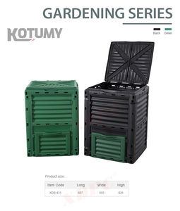 Nouvelle Bac à Compost en <span class=keywords><strong>Plastique</strong></span> et Boîte pour Jardin, Pépinière, Feuilles Tombées, Engrais Organique, Fermentation - Garantie 1 An - Product Image 3