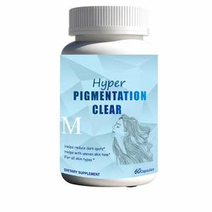 Suplemento Aclarante de Piel, Hiperpigmentación, 60 Cápsulas, Eliminador de Manchas Oscuras, Unifica el Tono de Piel, Soporte OEM ODM, Suministro de Fábrica - Product Image 1