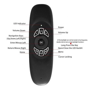 Bán Buôn Phổ Biến C120 Không Dây Chuột 3 Màu Blacklights Mini Bàn Phím Chuột Điều Khiển Với 2.4 Gam Giọng Nói Điều Khiển - Product Image 6