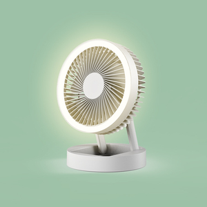 Ventilateur de camping sans pales <span class=keywords><strong>Feigo</strong></span> rechargeable avec batterie externe intégrée, pliable et portable - Faible bruit 30-34 dB, alimentation USB/batterie pour voiture/camping-car - Product Image 4