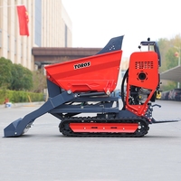 Mini Dumper en Oferta, Camión Volquete Diésel de 500 kg, Mini Transportador Hidráulico para el Transporte de Materiales de Construcción