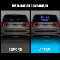 Lampe LED Décorative Universelle OEM en Gros Effet Œil de Diable pour Voiture, Lampe Clignotante USB Auto-Adhésive pour Vitre Arrière de Voiture, SUV, Camion