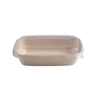 Boîte à salade hexagonale en pulpe de canne à sucre biodégradable avec couvercle en PET haute transparence, style minimaliste et tendance