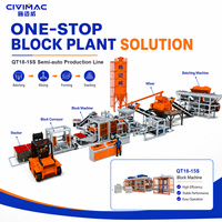 Machine à fabriquer des blocs de ciment entièrement automatique, pour blocs creux, pleins et emboîtables, ligne de production de briques automatique PLC QT18