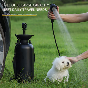Pressurized PE 8L Pet <b>Shower</b> for Travel Hiking Surfing Camping Garden Use; <b>Portable</b> Beach <b>Shower</b> Head for RVs - Product Image 3