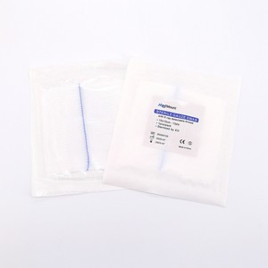 Medmount Médical Chirurgical 100% <span class=keywords><strong>Coton</strong></span> <span class=keywords><strong>Hydrophile</strong></span> Blanchi Blanc Plié/Déplié 7.5 10 Gaze Écouvillon Abdominal avec Radiographie - Product Image 1
