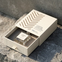 Boîte à parfum rigide blanche haut de gamme personnalisée avec doublure en éponge pour l'emballage de cadeaux de parfum