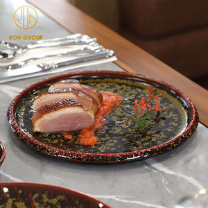 Assiette Ronde Moderne en Céramique 9/10 Pouces pour Sushi, Steak, Dîner, Traiteur, Hôtel, Restaurant, Vaisselle Commerciale - Product Image 5