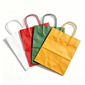 Bolsas de Papel Kraft Biodegradables Resistentes con Logotipo Personalizado y Asa Larga para Uso Comercial y Compras al por Mayor - Product Image 3