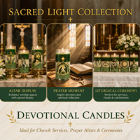 Ensemble de bougies parfumées faites à la main en gros, avec croix, Sacré-Cœur de Jésus, Bon Pasteur, Pâques, Noël, Nouvel An, cadeaux religieux