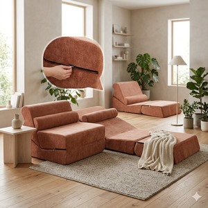 Furniture Supplier Foldable <b>Sofa</b> Chair <b>Convertible</b> Single <b>Sofa</b> <b>Bed</b> Compressed Lounge Chair Modern Living Room - Product Image 3