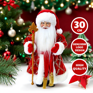 SOTE décoration de noël fournitures nouvel an russe <span class=keywords><strong>Ded</strong></span> <span class=keywords><strong>Moroz</strong></span> père noël Figurine <span class=keywords><strong>Ded</strong></span> <span class=keywords><strong>Moroz</strong></span> 30CM père noël poupée - Product Image 1