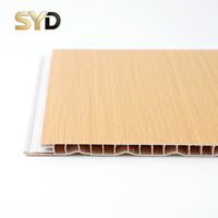Panel de Techo de PVC de 9 mm y 25 cm de Ancho, Resistente al Fuego e Impermeable, Panel de Techo Falso de Plástico para Interiores