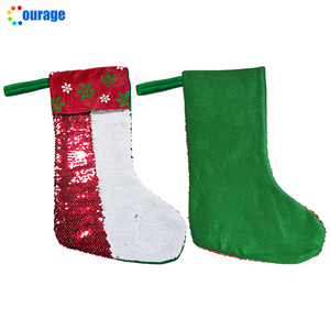 Soporte de regalo personalizado calcetines de Navidad decoración sublimación medias de Navidad lentejuelas medias de Navidad - Product Image 6