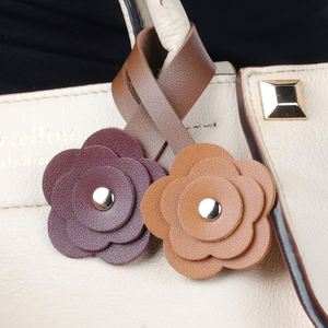 Vintage PU Leather Flower <b>Bag</b> <b>Charm</b> Double Rose Design Purse <b>Charm</b> for Tote Backpacks Ornaments for Women - Product Image 1