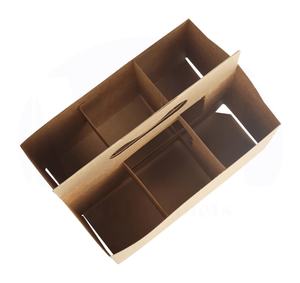 Lot de 6 porte-bouteilles porte-gobelet en carton kraft 12 oz. Porte-bouteille de bière ou de vin pour un <span class=keywords><strong>transport</strong></span> sûr et facile - Product Image 2