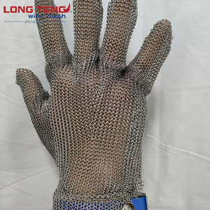 Gants <span class=keywords><strong>de</strong></span> travail en <span class=keywords><strong>maille</strong></span> <span class=keywords><strong>de</strong></span> chaîne <span class=keywords><strong>maille</strong></span> d'acier inoxydable à manches extra longues, tissés, pour la protection des mains des bouchers et la découpe, vente en gros, économiques - Product Image 5