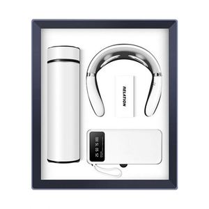 Ensemble cadeau d'entreprise de luxe 3 en 1 : Thermos, masseur cervical, batterie externe avec support de téléphone - Product Image 6