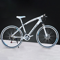 Vélo de montagne pour hommes avec cadre en acier au carbone, frein à double disque, 26/29 pouces, 21 vitesses, sac à air gonflable, livraison gratuite