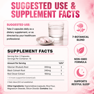 Cápsulas de Apoyo para la Menopausia OEM/ODM de Fábrica Estadounidense: Cohosh Negro, Isoflavonas de Soya, Dong Quai, Trébol Rojo, Suplementos Herbales para los Brotes de Calor - Product Image 4