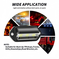 Lot de 2 feux de plaque d'immatriculation LED 12-24V DC, lampe à 6 LED SMD pour remorque, camion, SUV, fourgonnette, camping-car, bateau