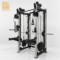 ZY Appareil d'entraînement multifonctionnel : Machine Smith, Rack à Squat, Crossover à Câbles – Équipement Commercial de Musculation pour Salle de Sport