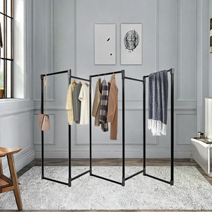 Cổ điển ngoài trời tầng thường vụ gấp kim loại quần áo <span class=keywords><strong>Rack</strong></span> hiển thị với lắp ráp dễ dàng cho nam giới và phụ nữ của hàng may mặc kệ - Product Image 2