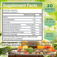 Gummies de calcium et de magnésium à marque privée pour le soutien osseux et immunitaire avec vitamines D3, K2 et zinc – Complément vitaminique en gummies