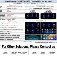 Voyeego Lecteur DVD Voiture 12,3 Pouces pour Mercedes Benz Classe A/B/C/V/X/E/G/CLS/GLK W204 W205 W176 W212 W246 W446 W463 X204 C218X218