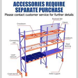 מדפי משטחים תעשייתיים 3000 ק\\\"ג מדפי משטחים כבדים למחסן לאחסון סחורות על משטחים - Product Image 4