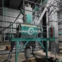 Ligne de production de granulés d'aliments pour animaux 1-8T/H - Usine d'aliments personnalisée CE, ligne de traitement de granulés d'aliments pour bétail et volailles