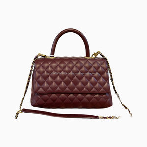 Elegante Mini Bolso de Mano Acolchado Coco para Mujer, Bolso de Hombro de Cuero de Lujo con Cadena y Asa Metálica para Boda - Product Image 5