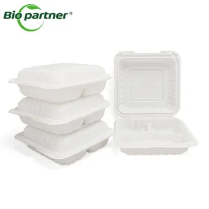 Manufacturer Mfpp Food Containers Disposable Restaurants Takeout Togo Boxes Hinged Take Away Containers