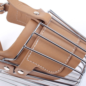 늑대인간 맞춤형 애완견 안전 입마개 야외 훈련용 물림 방지 및 먹이 방지 짖음 방지 가죽 개 입마개 - Product Image 2