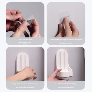 Cepillo de inodoro al por mayor con soporte de secado rápido, cepillos limpiadores de inodoros de mango largo, herramienta de limpieza de baño, accesorios para WC - Product Image 6