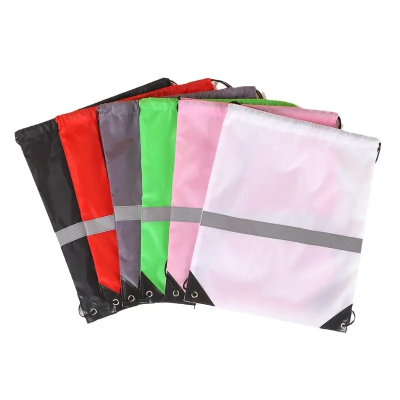 24 renk İpli sırt çantaları İpli çanta toplu naylon beraberlik dize spor çantası büzmeli sırt çantası