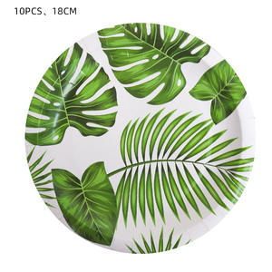 Nouvelle décoration de fête hawaïenne Turtleback feuille papier assiette tasse tissu sac feuille été thème - Product Image 2