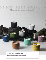 Ensemble de cadeau de diffuseur de bougie en céramique parfumée de luxe de logo personnalisé pour la maison décoration de Noël Pâques-emballé couleur coordonnée