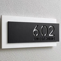 Plaque de porte de bureau personnalisée sans quantité minimale de commande Plaque de porte en acrylique adhésif Plaque de numéro d'hôtel d'appartement Plaque d'immatriculation de maison