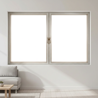 Ventanas Abatibles de Madera Revestidas de Aluminio con Diseño Moderno y Personalizado, Persianas Horizontales Exteriores Plegables para Cocina, Acero Inoxidable Low-E