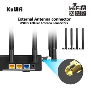 Dual band KuWFi 5g cpe 2.5Gbps 5G NR kablosuz 5g modem harici anten 3000mbps 5g sim kartlı router yuvası