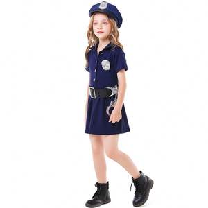 2024 <span class=keywords><strong>nouveau</strong></span> bleu mignon filles <span class=keywords><strong>Police</strong></span> Costume Halloween Cosplay flic jeu uniforme enfants <span class=keywords><strong>Police</strong></span> femme robe - Product Image 4