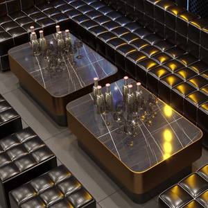 <span class=keywords><strong>Discothèque</strong></span> KTV personnalisée Mobilier commercial moderne Mobilier Disco End Bière Table et Canapé Cabine Métal Acier inoxydable - Product Image 5