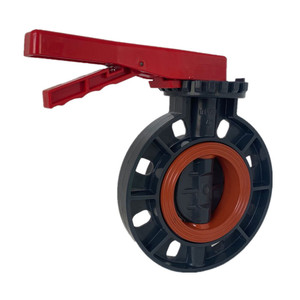 Valve anti-corrosion revêtement FPM Anti UV UPVC PPH FRPP ABS manuel plaquette cosse bride vanne papillon vanne à boisseau sphérique <span class=keywords><strong>prix</strong></span> - Product Image 1