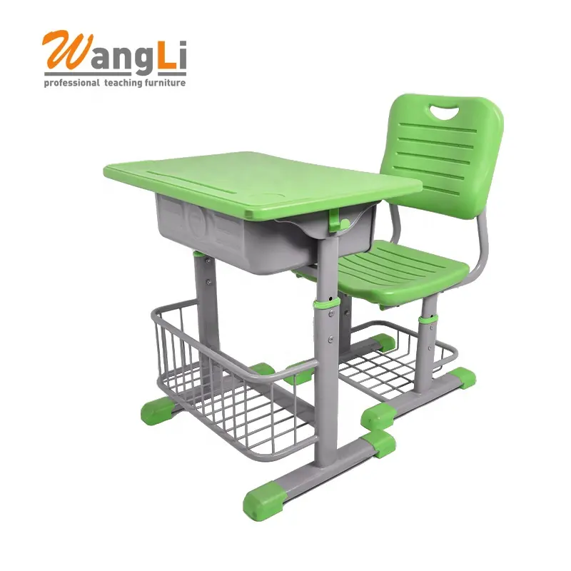 生徒用の教室用家具学習テーブル調節可能な小学校の椅子とデスクセット