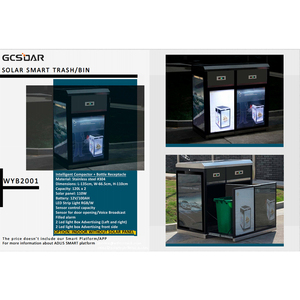 Contenedor de Basura Inteligente con Energía Solar, Apertura con Sensor, Compactación de Residuos y Monitoreo IoT para Ciudades Inteligentes - Product Image 5